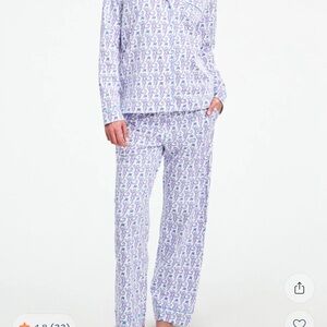 Roller Rabbit Purple and White Pajama Set